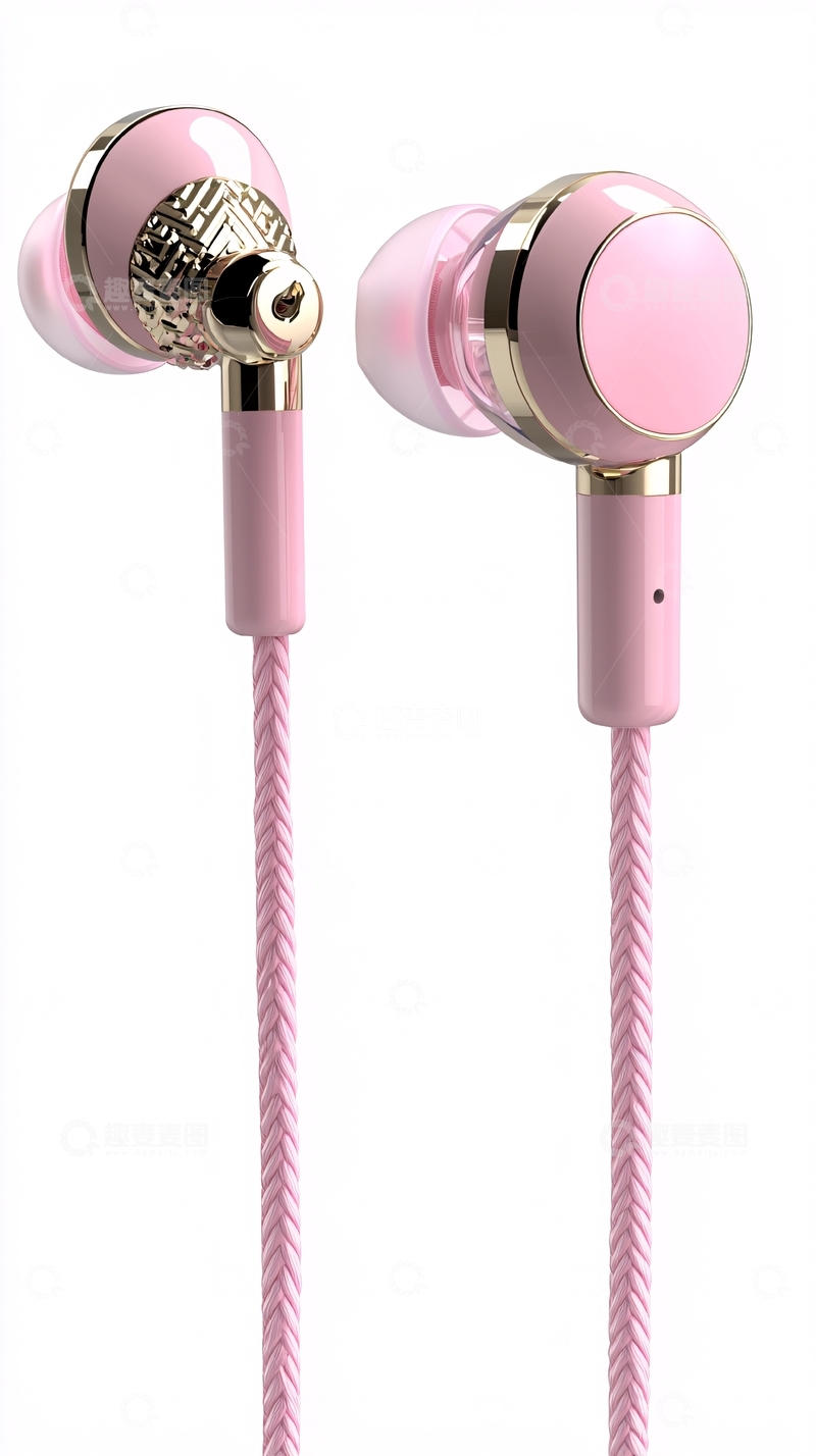 高清大图下载【趣麦麦图】粉色耳机