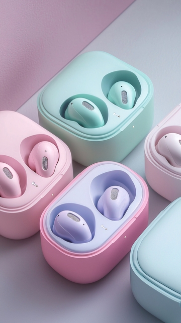粉色系无线蓝牙耳机