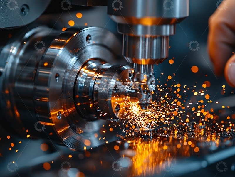 高清大图下载【趣麦麦图】金属加工过程的特写镜头