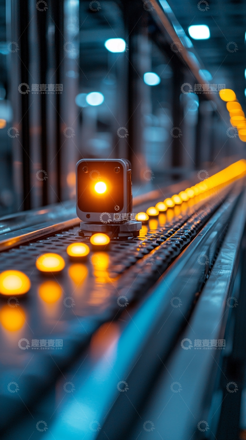 高清大图下载【趣麦麦图】自动化生产线传送带特写