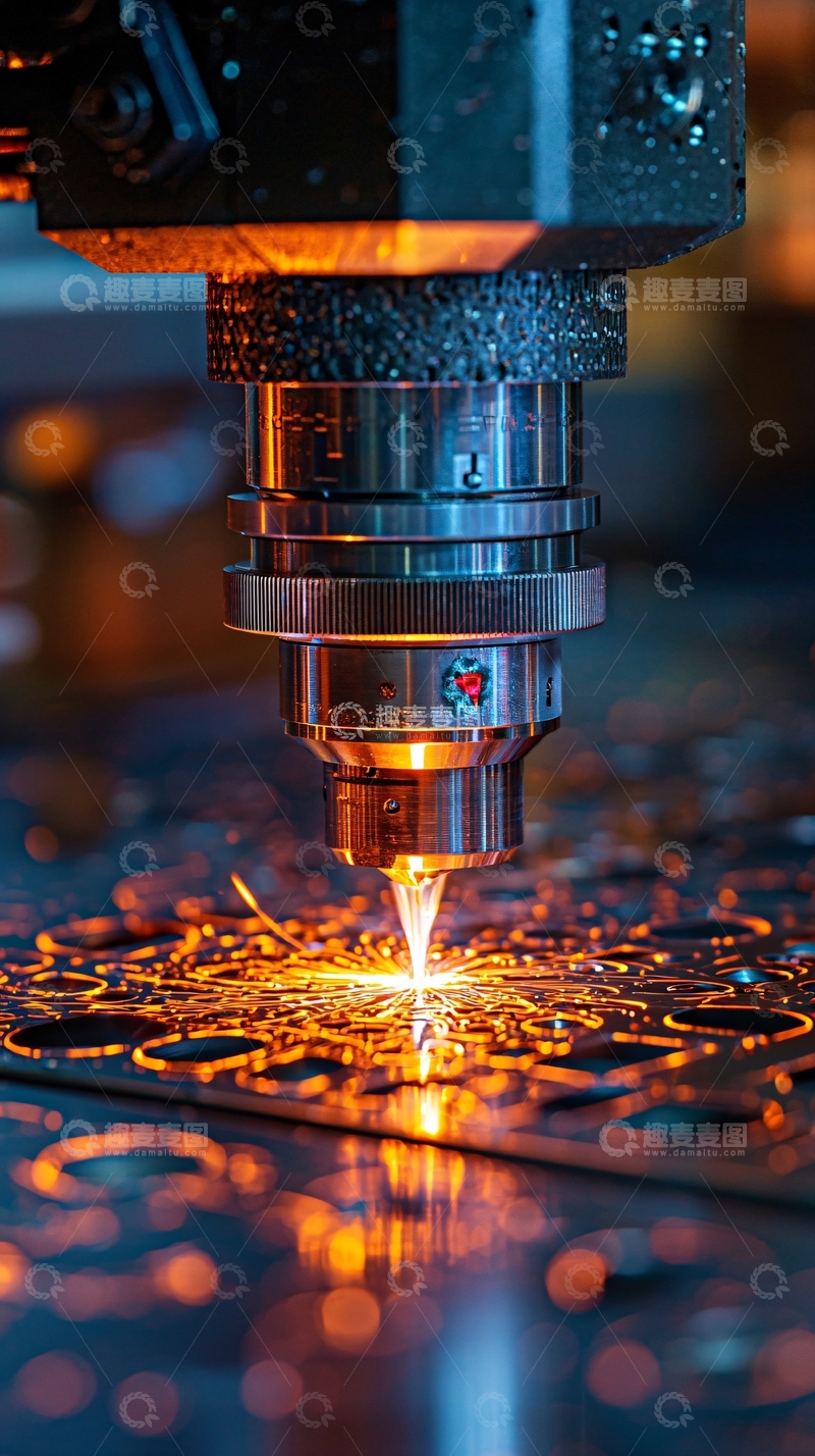 高清大图下载【趣麦麦图】精密金属加工的特写