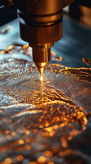 金属精加工的特写