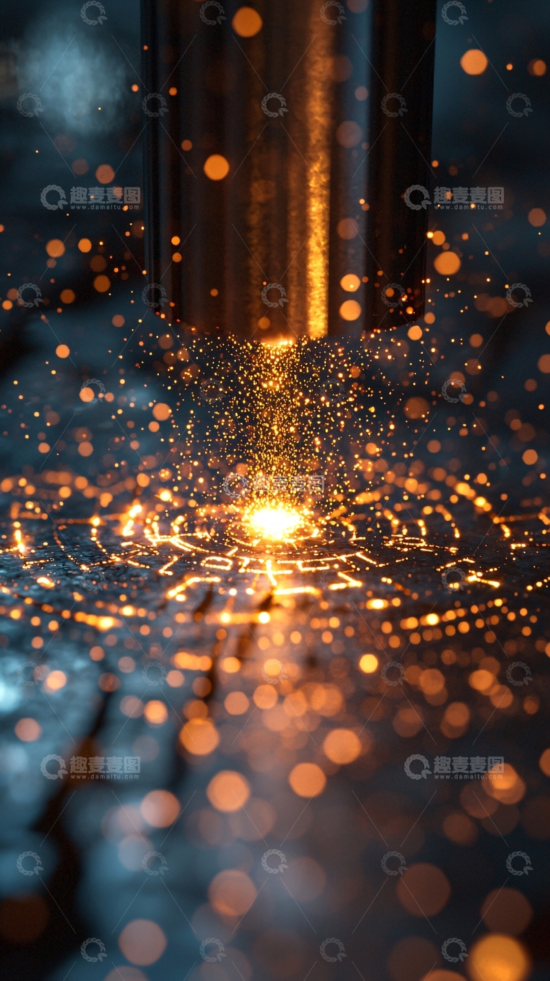 高清大图下载【趣麦麦图】金属切割火花四溅