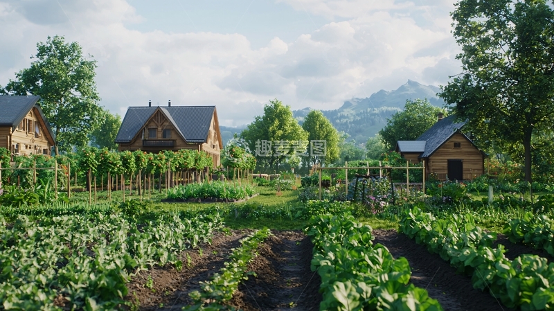 高清大图下载【趣麦麦图】山村田园风光9