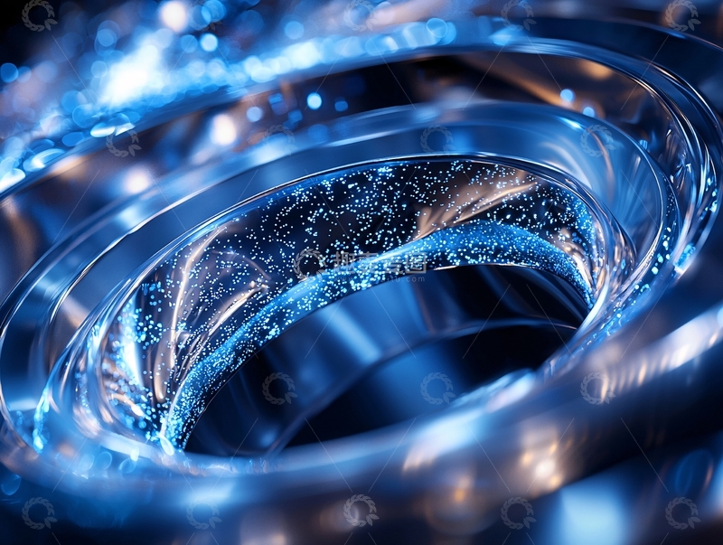 高清大图下载【趣麦麦图】未来感蓝色金属结构