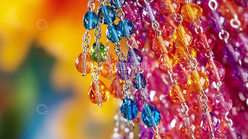 高清大图下载【趣麦麦图】彩色宝石项链