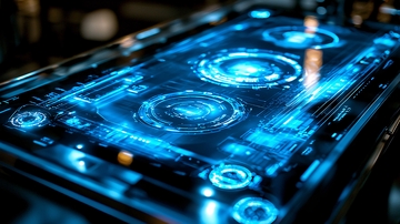 科技感蓝色透明面板