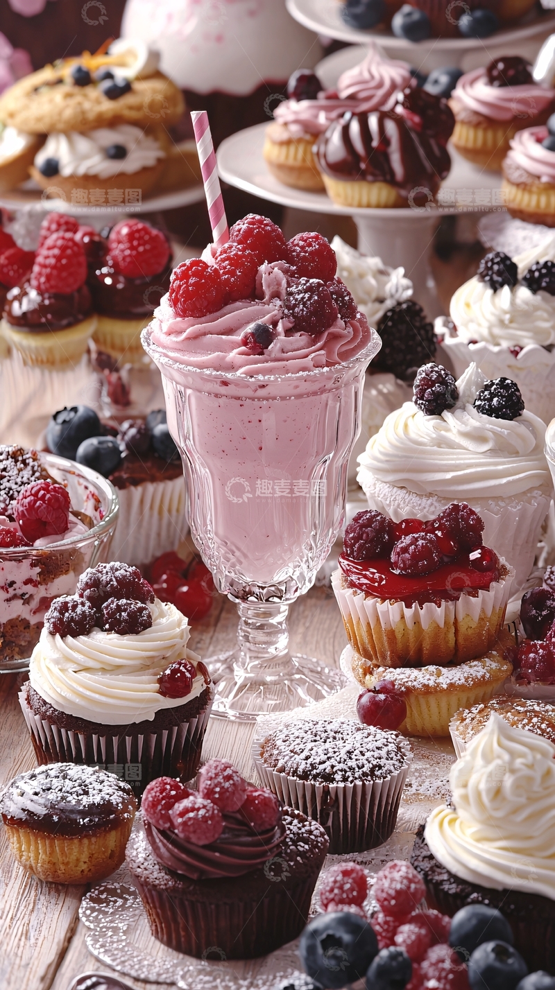 高清大图下载【趣麦麦图】美味浆果甜点盛宴