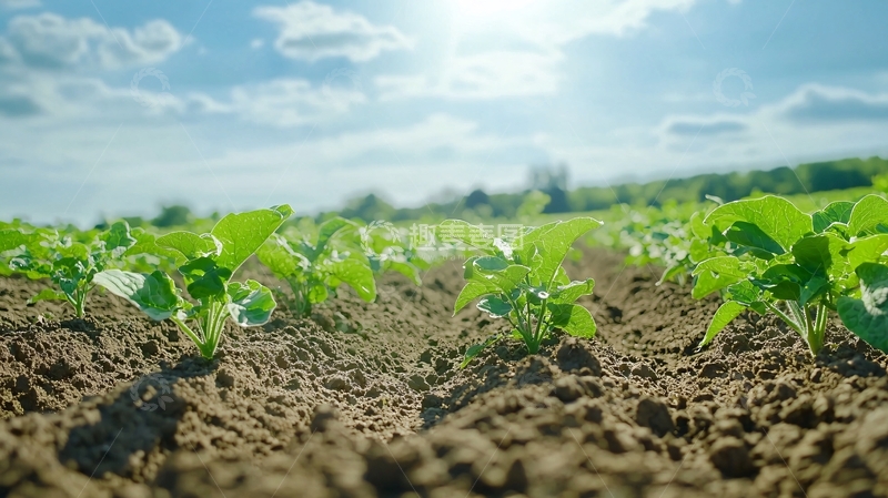 高清大图下载【趣麦麦图】阳光下茁壮成长的幼苗