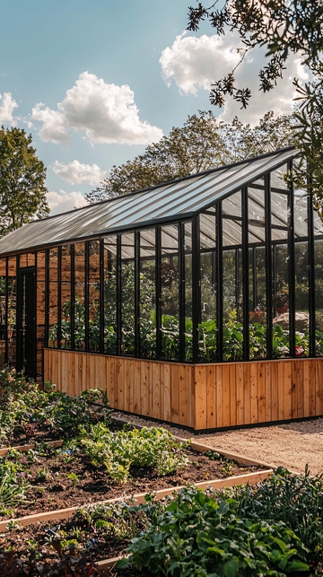 现代化木结构玻璃温室