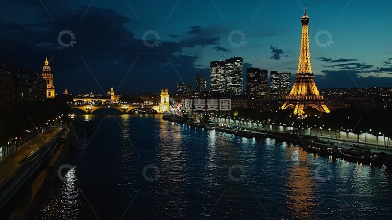 高清大图下载【趣麦麦图】巴黎夜景