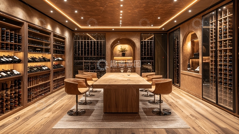 高清大图下载【趣麦麦图】豪华酒窖及品酒区