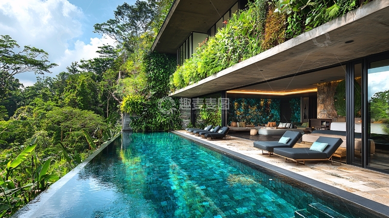 高清大图下载【趣麦麦图】豪华泳池别墅