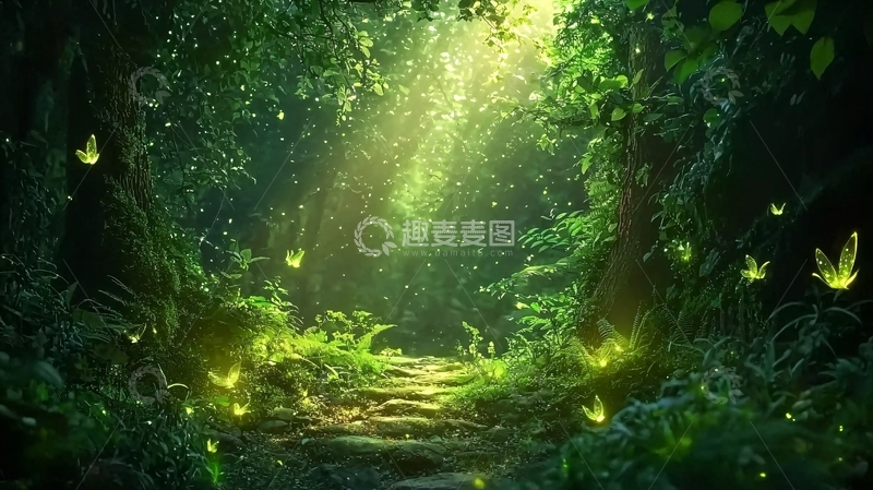 高清大图下载【趣麦麦图】梦幻森林小径