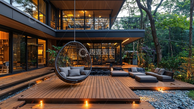 高清大图下载【趣麦麦图】室外休闲庭院