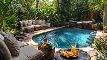 热带风情泳池庭院