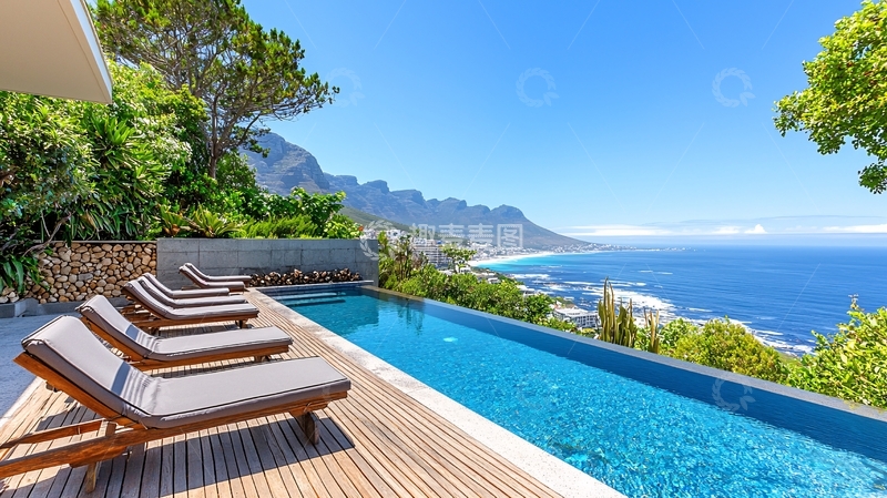 高清大图下载【趣麦麦图】海景泳池豪华度假胜地
