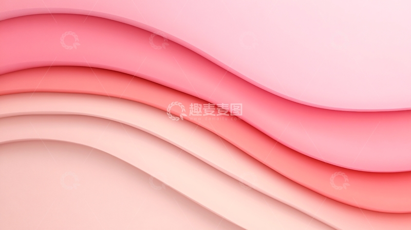 高清大图下载【趣麦麦图】粉色系渐变波浪