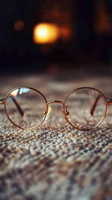 圆形金属框眼镜