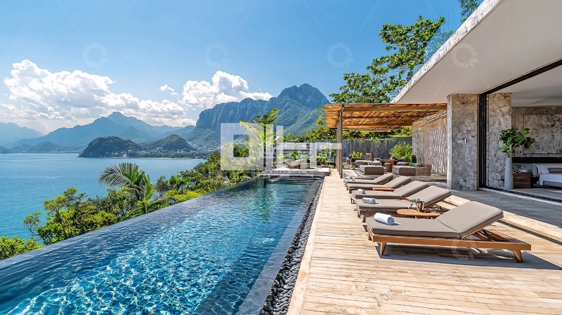 高清大图下载【趣麦麦图】海景泳池别墅