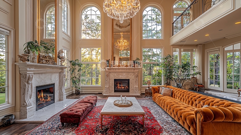 高清大图下载【趣麦麦图】奢华别墅客厅