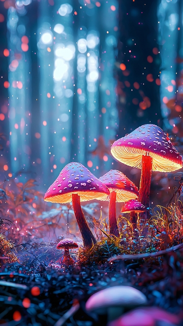 梦幻森林发光蘑菇