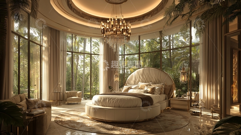 高清大图下载【趣麦麦图】豪华圆形卧室