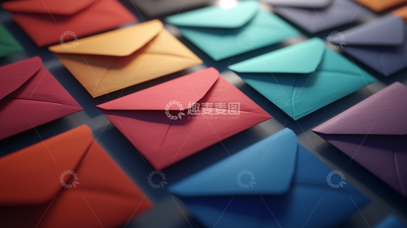 高清大图下载【趣麦麦图】彩色信封