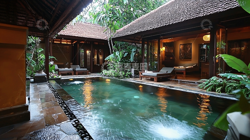 高清大图下载【趣麦麦图】私家泳池别墅