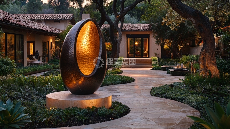 高清大图下载【趣麦麦图】花园雕塑