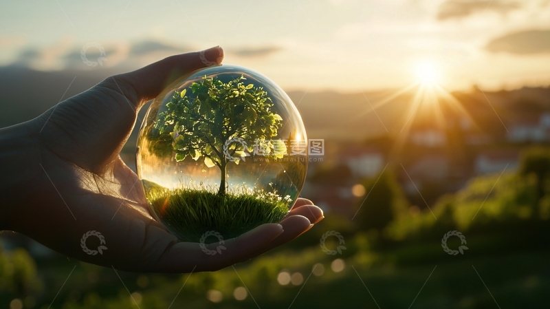 高清大图下载【趣麦麦图】手捧水晶球