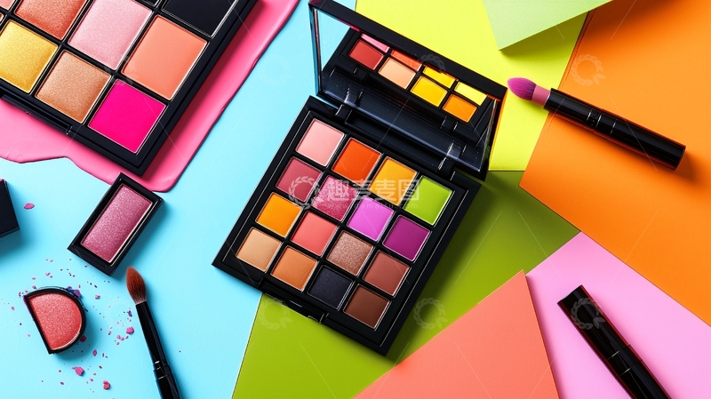 高清大图下载【趣麦麦图】彩妆产品平铺高清素材