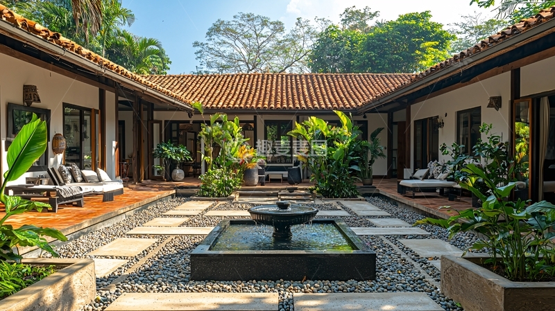 高清大图下载【趣麦麦图】庭院式住宅建筑景观