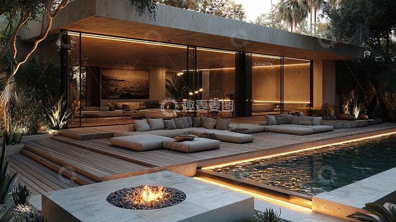 高清大图下载【趣麦麦图】现代别墅外观