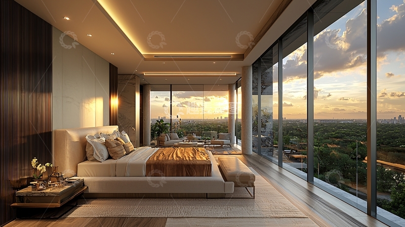 高清大图下载【趣麦麦图】现代简约卧室设计55