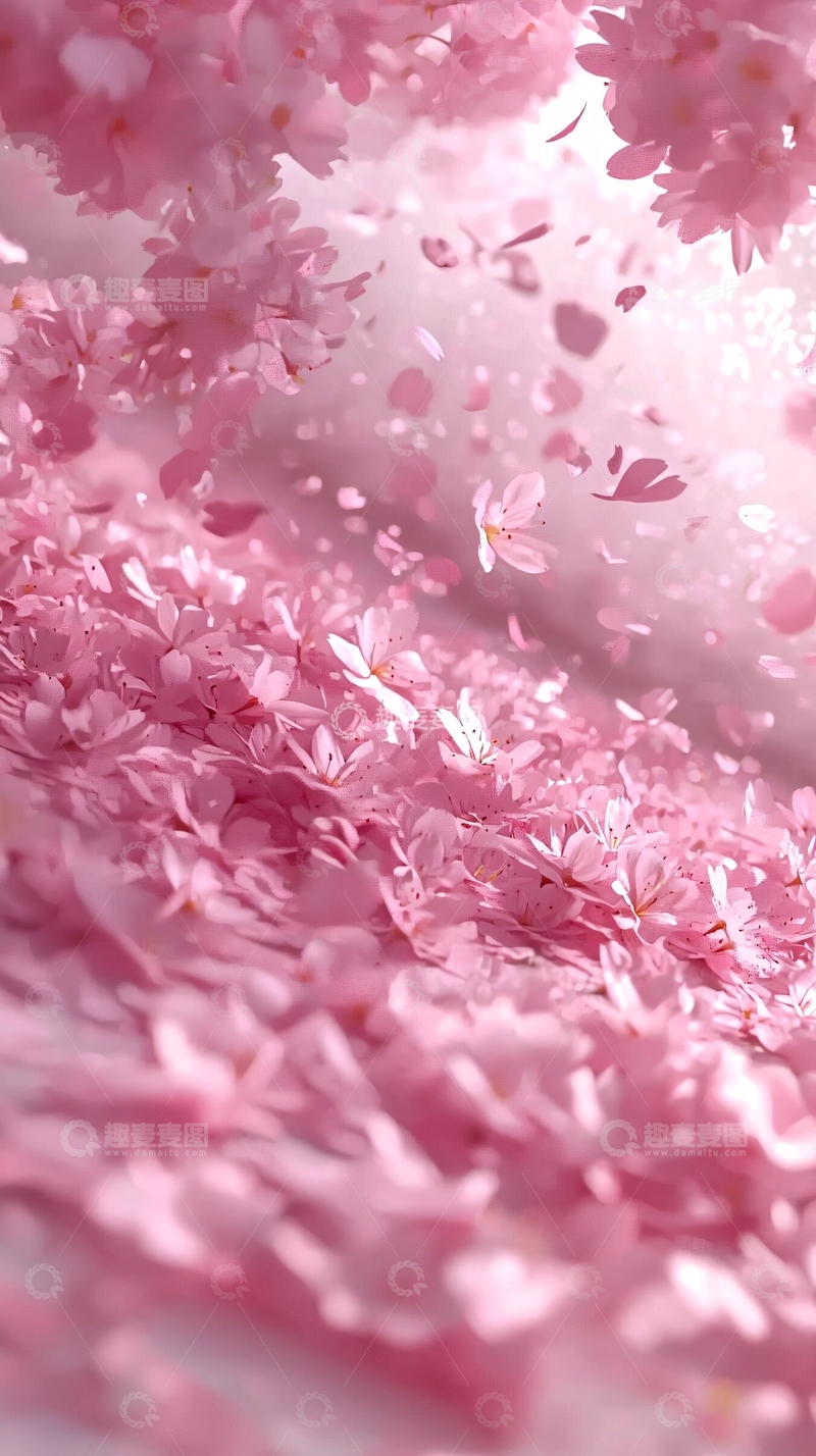高清大图下载【趣麦麦图】粉色樱花雨