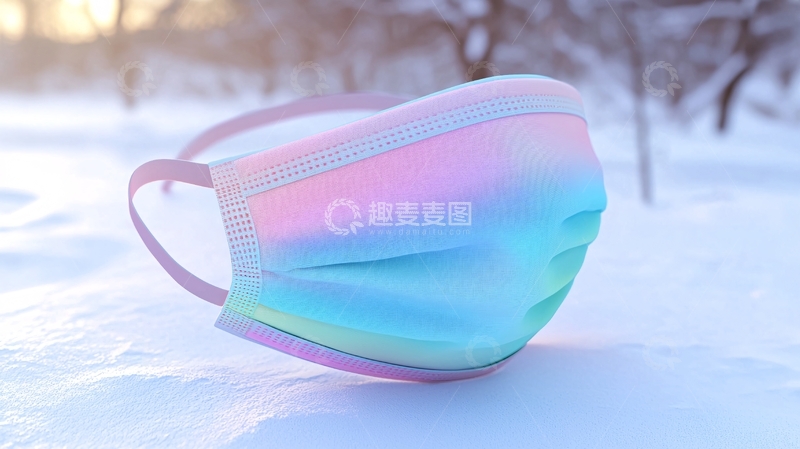 高清大图下载【趣麦麦图】彩色口罩