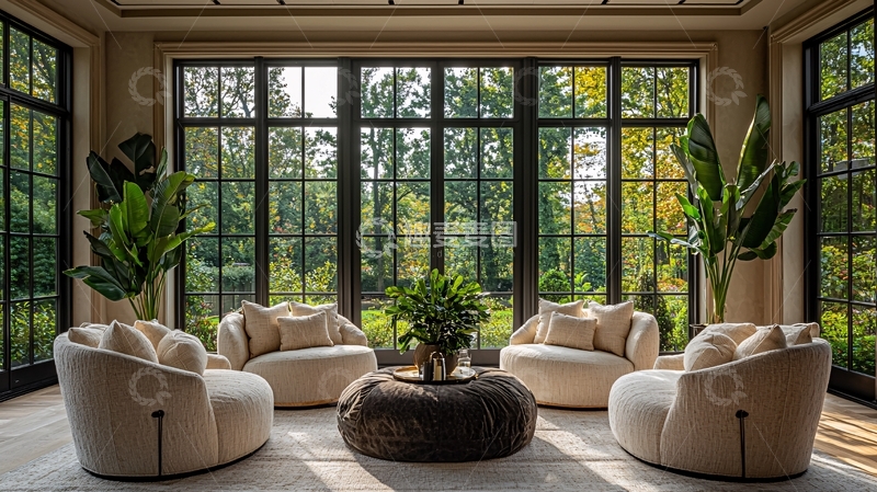 高清大图下载【趣麦麦图】阳光房休闲区