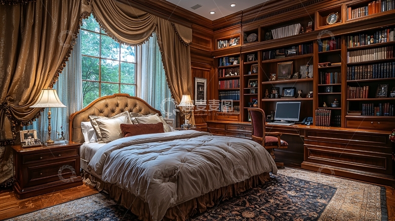 高清大图下载【趣麦麦图】豪华卧室带书房