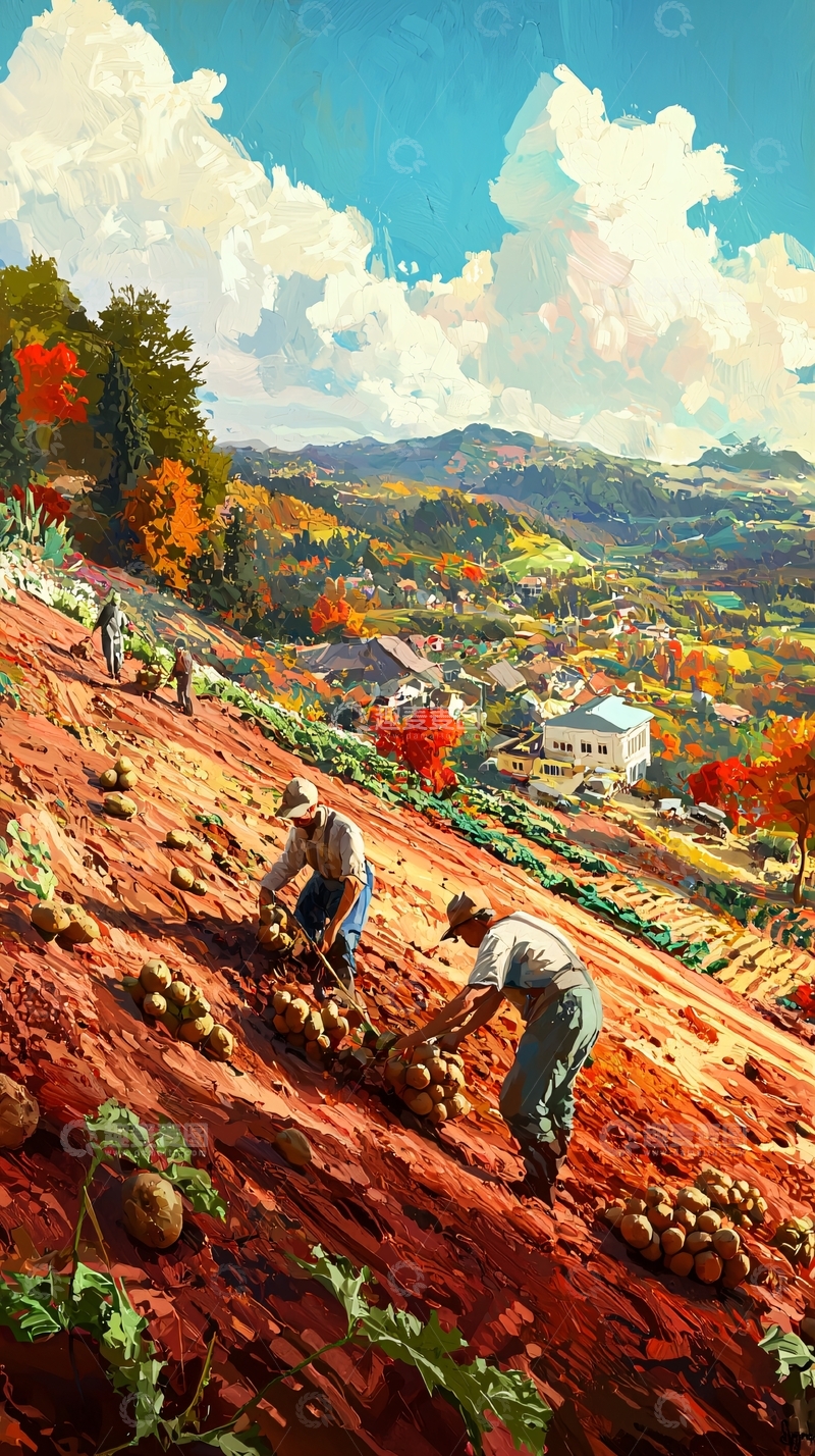 高清大图下载【趣麦麦图】秋收