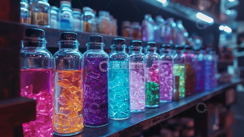 高清大图下载【趣麦麦图】彩色药剂瓶