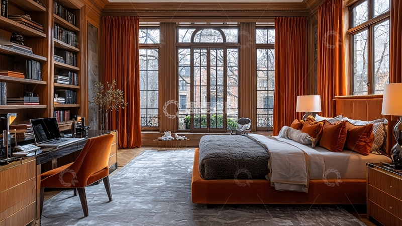 高清大图下载【趣麦麦图】豪华复古卧室