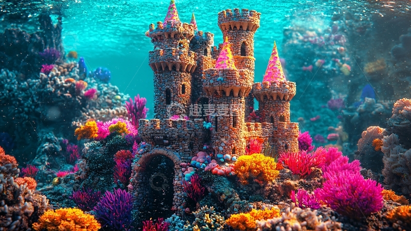 高清大图下载【趣麦麦图】海底城堡