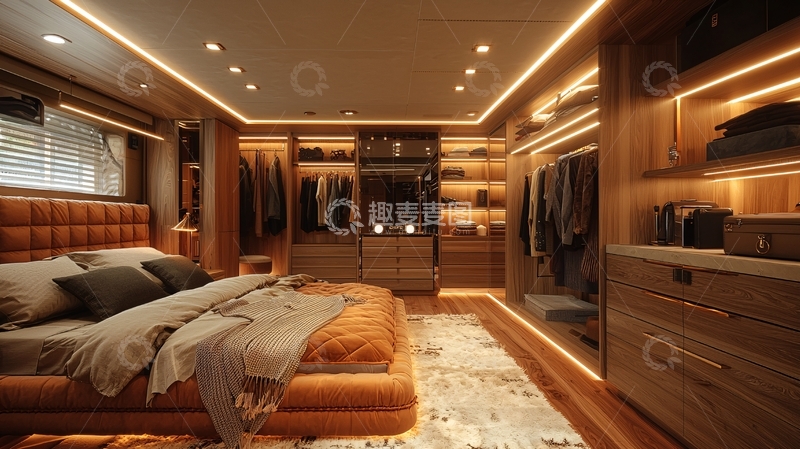 高清大图下载【趣麦麦图】奢华卧室衣帽间设计