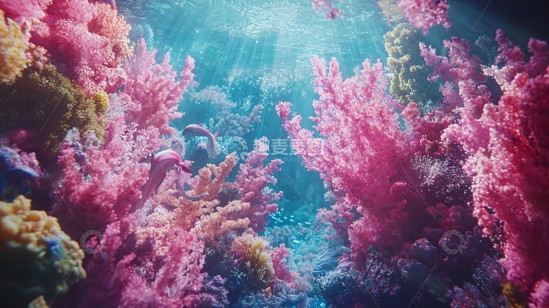 高清大图下载【趣麦麦图】梦幻多彩珊瑚礁