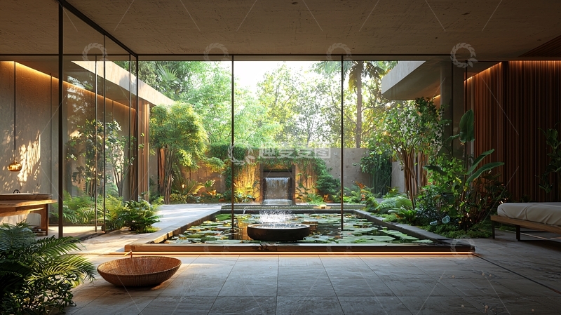 高清大图下载【趣麦麦图】室内绿植庭院景观