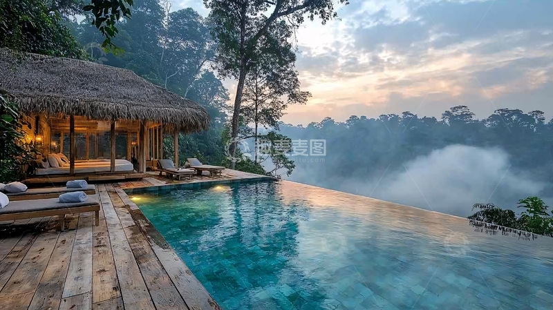 高清大图下载【趣麦麦图】豪华泳池别墅