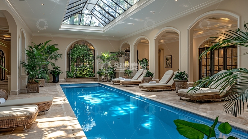 高清大图下载【趣麦麦图】室内泳池
