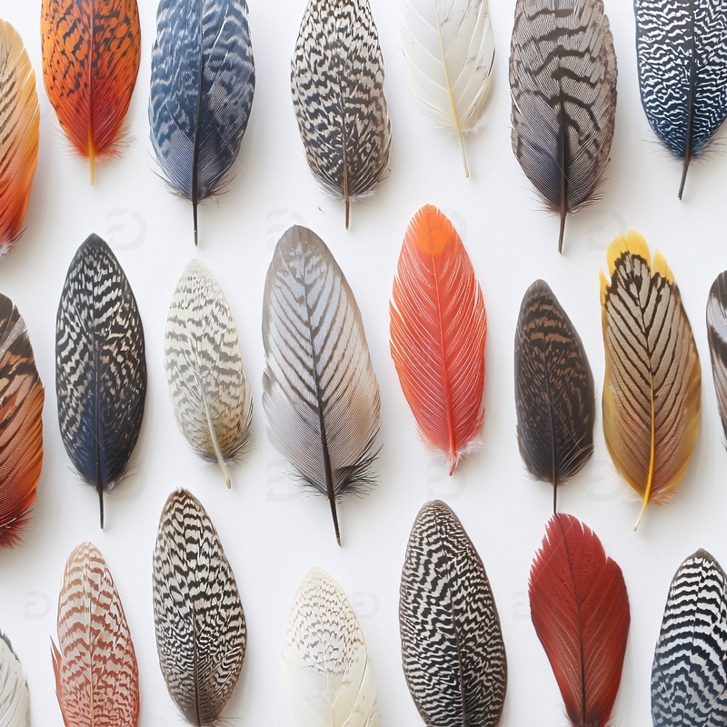 高清大图下载【趣麦麦图】彩色羽毛排列