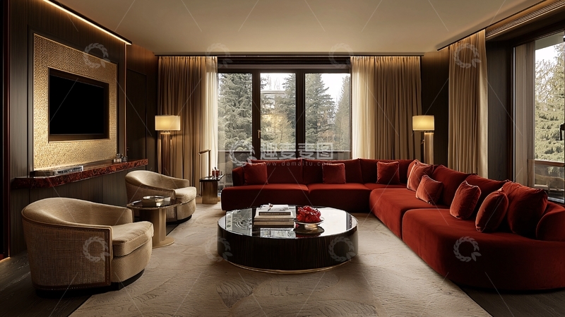 高清大图下载【趣麦麦图】高级酒店客厅